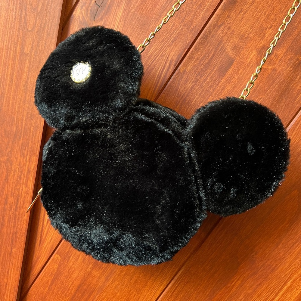 FUZZY MICKEY MOUSE HEAD SLING W. removable straps